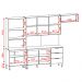 Cozinha Modulada 320cm 10 Portas 2995 Freijo Vanilla Ripado KTP