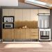 Cozinha Modulada 320cm 10 Portas 2995 Freijo Vanilla Ripado KTP