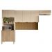 Cozinha Modulada 320cm 8 Portas 2982 Freijo Vanilla Ripado KTP