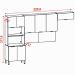Cozinha Modulada 320cm 8 Portas 2982 Freijo Vanilla Ripado KTP