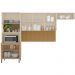 Cozinha Modulada 320cm 8 Portas 2982 Freijo Vanilla Ripado KTP