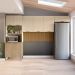 Cozinha Modulada 320cm 8 Portas 2982 Freijo Vanilla Ripado KTP