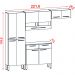 Cozinha Modulada 4 Peças 222cm 2936 Freijo Gris KTP