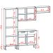 Cozinha Modulada 4 Peças 222cm 2936 Freijo Gris KTP