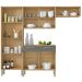 Cozinha Modulada 4 Peças 222cm 2936 Freijo Gris KTP
