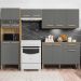 Cozinha Modulada 4 Peças 250cm 2918 Freijo Gris KTP