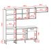 Cozinha Modulada 4 Peças 250cm 2918 Freijo Gris KTP