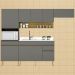 Cozinha Modulada 4 Pecas Balcao Pia Line Gris Cp Freijo KTP