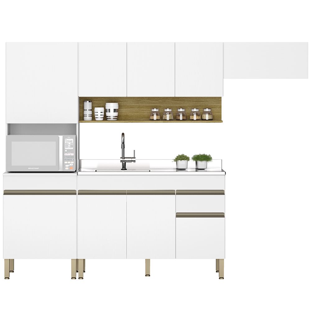 Cozinha Modulada 4 Pecas Balcao Pia Line Supremo Cp Freijo KTP