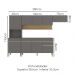 Cozinha Modulada 4 Pecas Com Balcao Tampo Line Gris Cp Freijo KTP