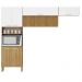 Cozinha Modulada 6 portas 2972 Freijo Supremo Ripado KTP