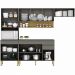 Cozinha modulada 250cm 9 Portas 2992 Gris KTP