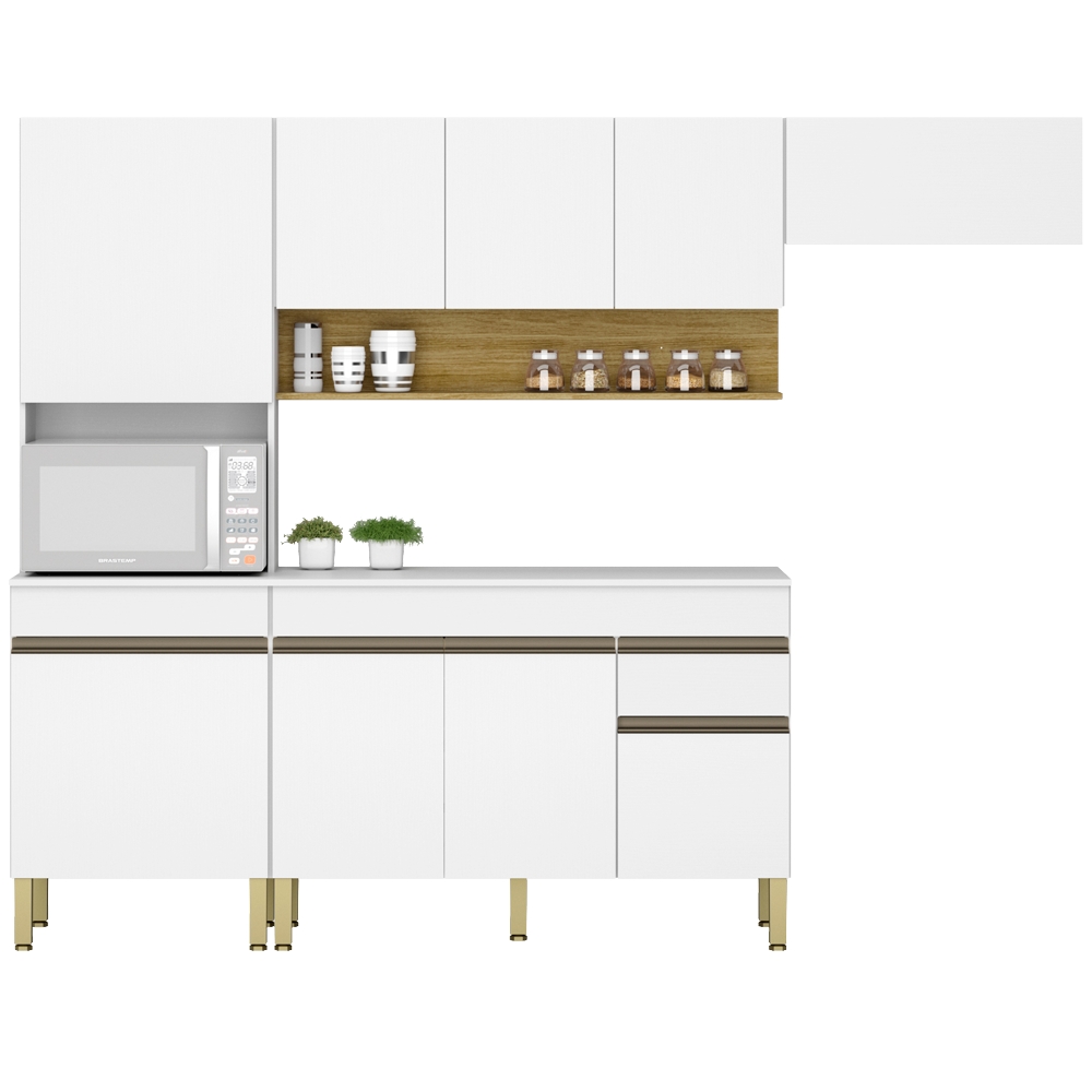 Cozinha modulada 250cm 9 Portas 2992 Supremo KTP