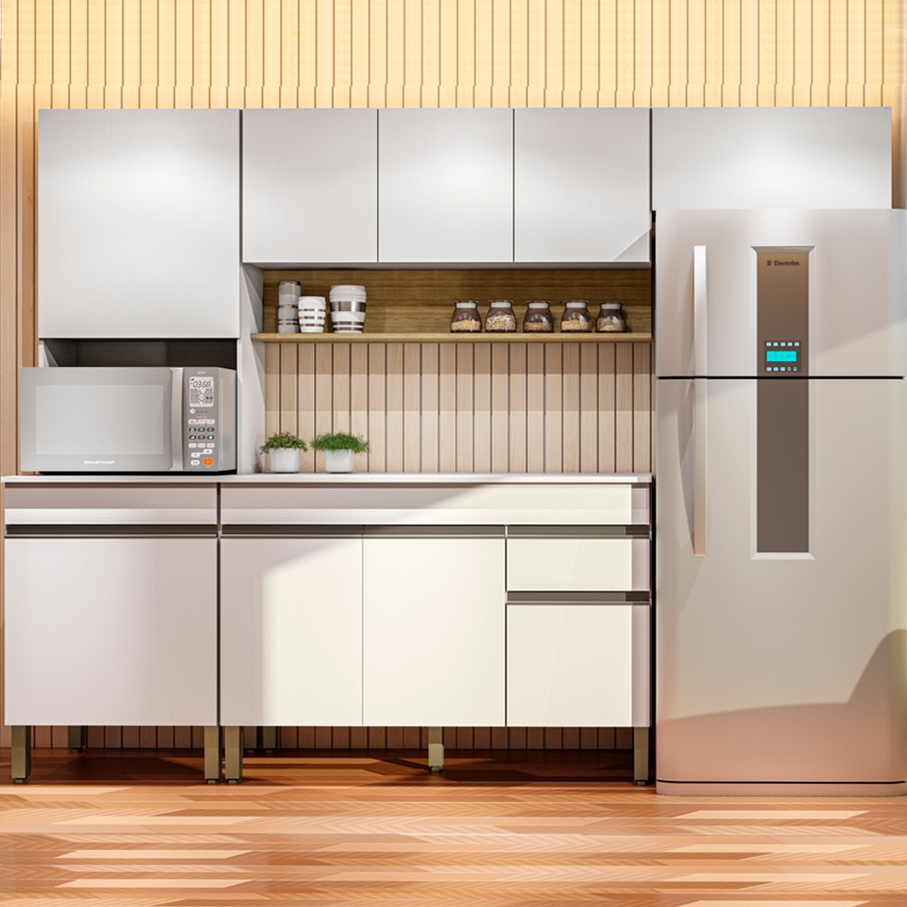 Cozinha modulada 250cm 9 Portas 2992 Supremo KTP