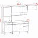 Cozinha modulada 250cm 9 Portas 2992 Supremo KTP