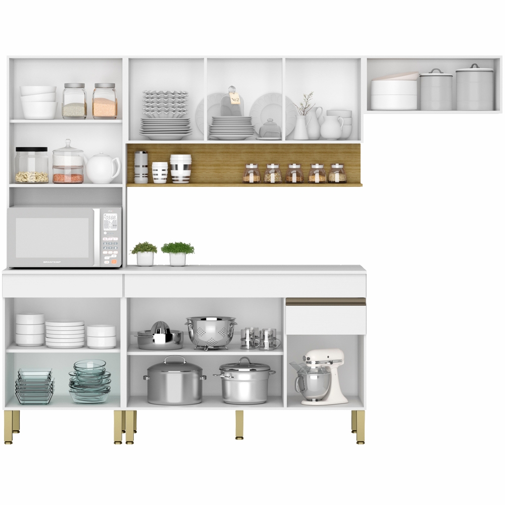 Cozinha modulada 250cm 9 Portas 2992 Supremo KTP