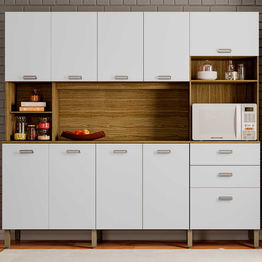 Kit Armario Cozinha 10 Portas 2983 Freijo Supremo KTP