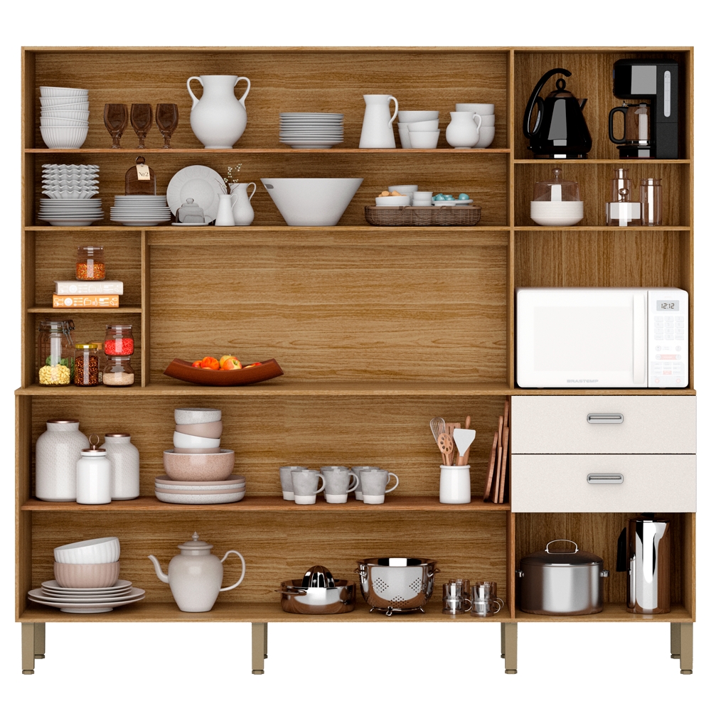 Kit Armario Cozinha 10 Portas 2983 Freijo Supremo KTP