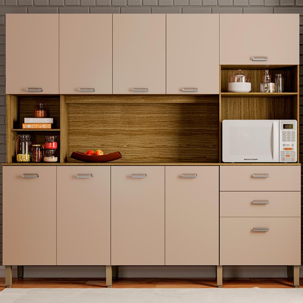 Kit Armario Cozinha 10 Portas 2983 Freijo Vanilla KTP