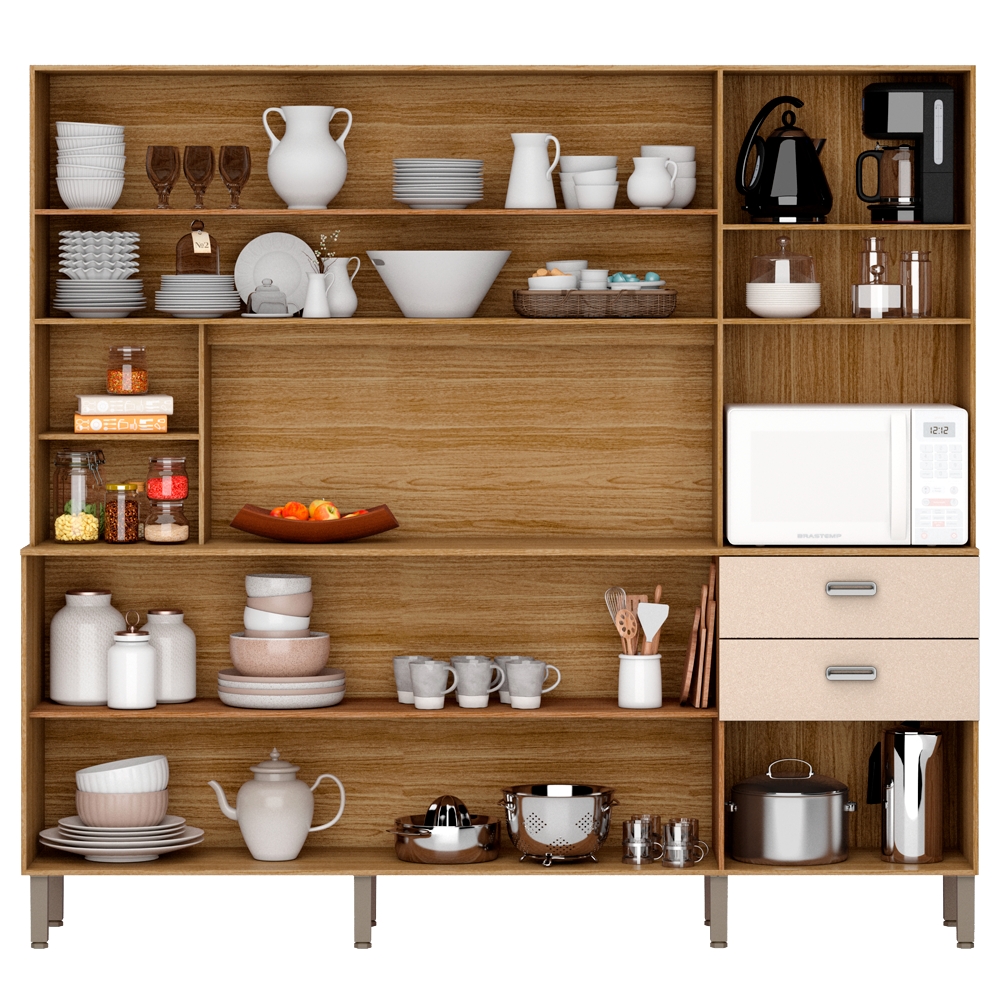 Kit Armario Cozinha 10 Portas 2983 Freijo Vanilla KTP