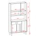 Kit Armario Cozinha 6 Portas 196GD Freijo Gris KTP