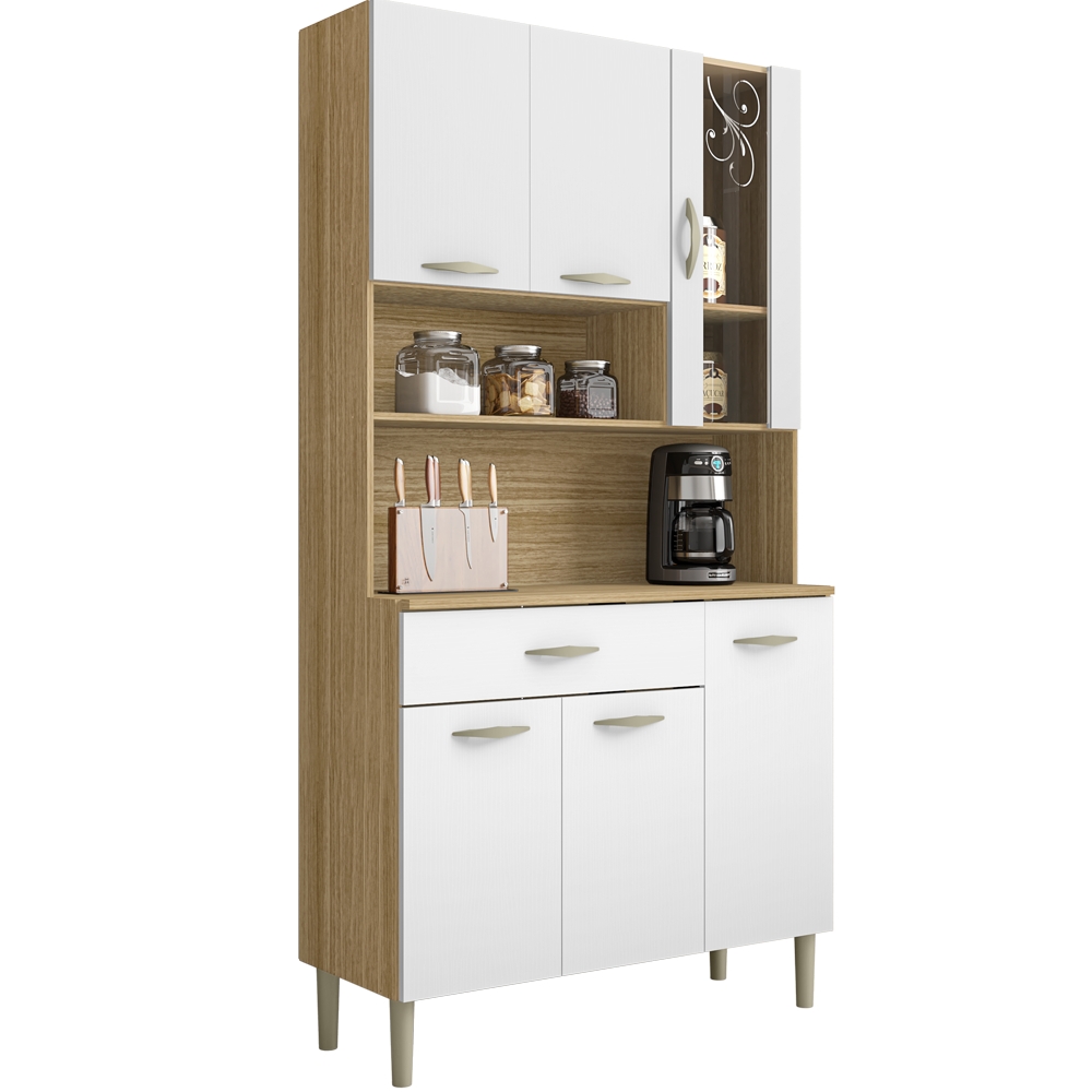 Kit Armario Cozinha 6 Portas 196GD Freijo Supremo KTP