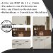 Kit Armario Cozinha 6 Portas 196GD Nogueira Off White KTP