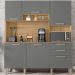 Kit Armario Cozinha 6 Portas 2919 Freijo Gris KTP