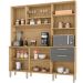 Kit Armario Cozinha 6 Portas 2919 Freijo Gris KTP