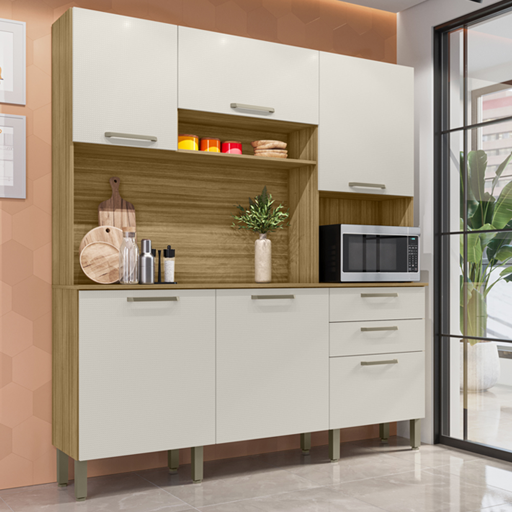 Kit Armario Cozinha 6 Portas 2919 Freijo Soft KTP