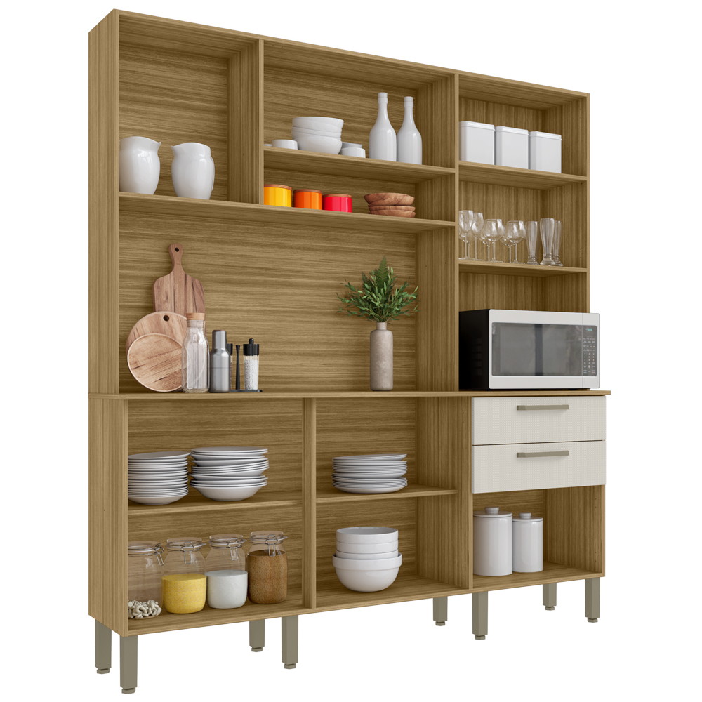 Kit Armario Cozinha 6 Portas 2919 Freijo Soft KTP