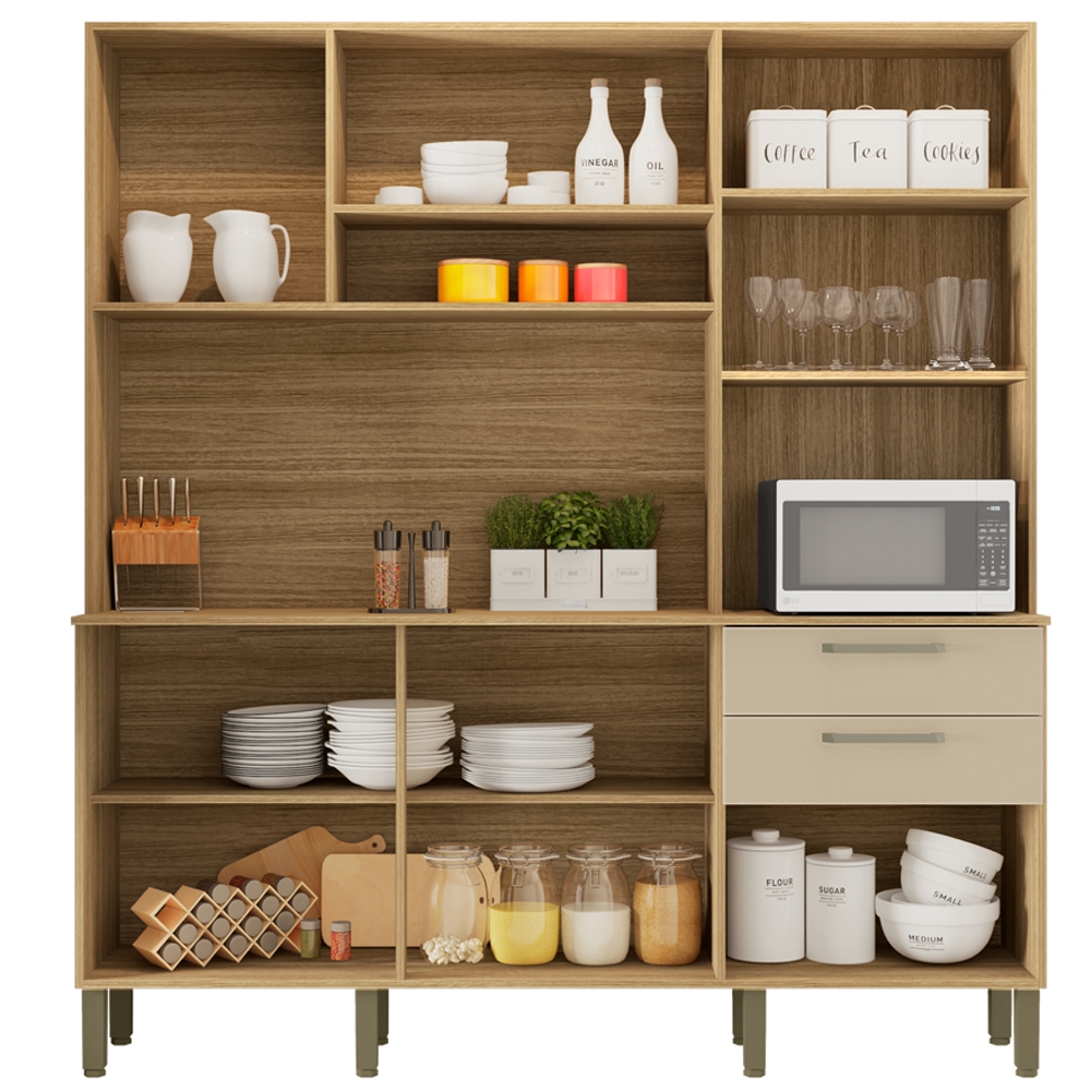 Kit Armario Cozinha 6 Portas 2919 Freijo Vanilla KTP
