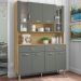 Kit Armario Cozinha 8 Portas 197GD Freijo Gris KTP