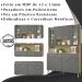 Kit Armario Cozinha 8 Portas 197GD Freijo Gris KTP