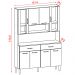 Kit Armario Cozinha 8 Portas 197GD Freijo Gris KTP