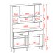 Kit Armario Cozinha 8 Portas 197GD Freijo Gris KTP