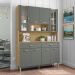 Kit Armario Cozinha 8 Portas 197GD Freijo Gris KTP
