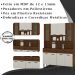 Kit Armario Cozinha 8 Portas 197GD Nogueira Off White Ripado KTP