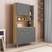 Kit Cozinha 6 Portas e 1 Gaveta Freijó Gris Golden Kits Paraná