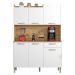 Kit Cozinha 6 Portas e 1 Gaveta Freijó Supremo Genova Kits Paraná