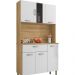Kit Cozinha 6 Portas e 1 Gaveta Freijó Supremo Pan Kits Paraná