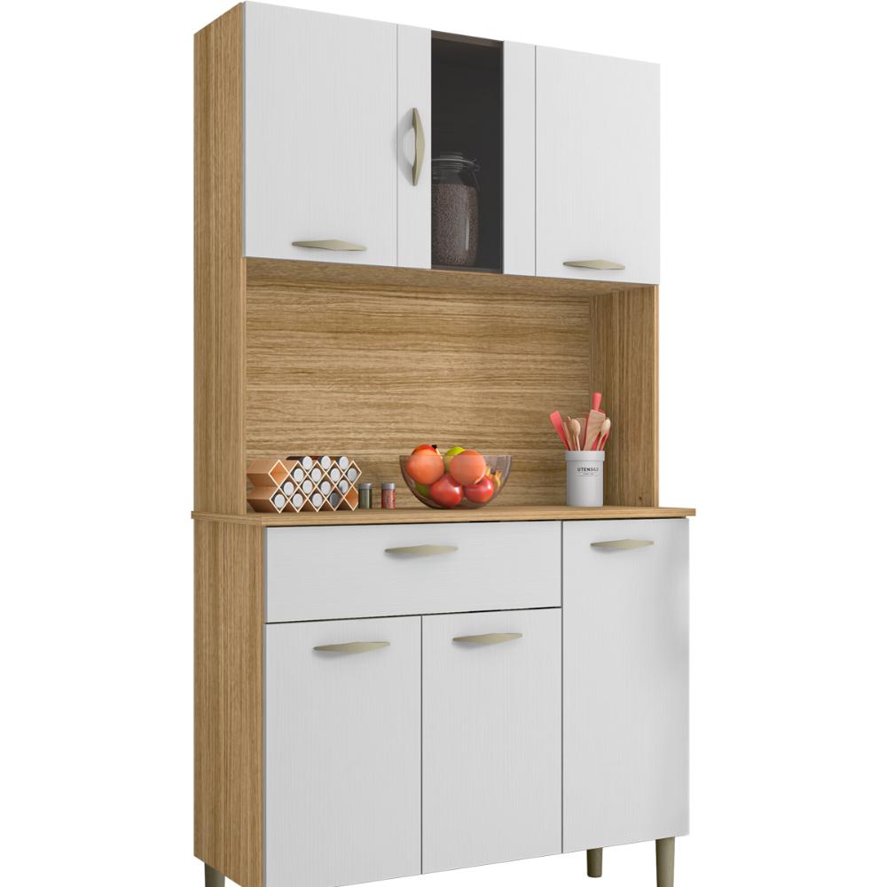 Kit Cozinha 6 Portas e 1 Gaveta Freijó Supremo Pan Kits Paraná