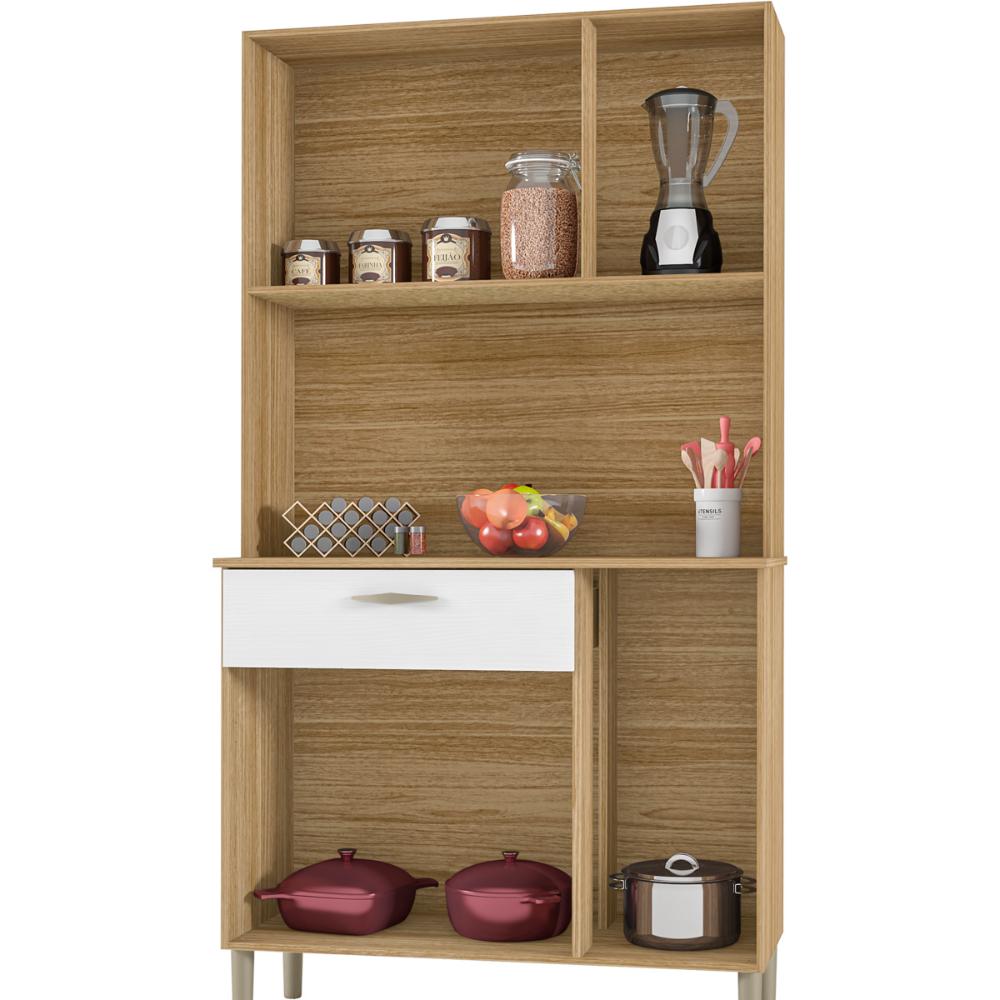 Kit Cozinha 6 Portas e 1 Gaveta Freijó Supremo Pan Kits Paraná
