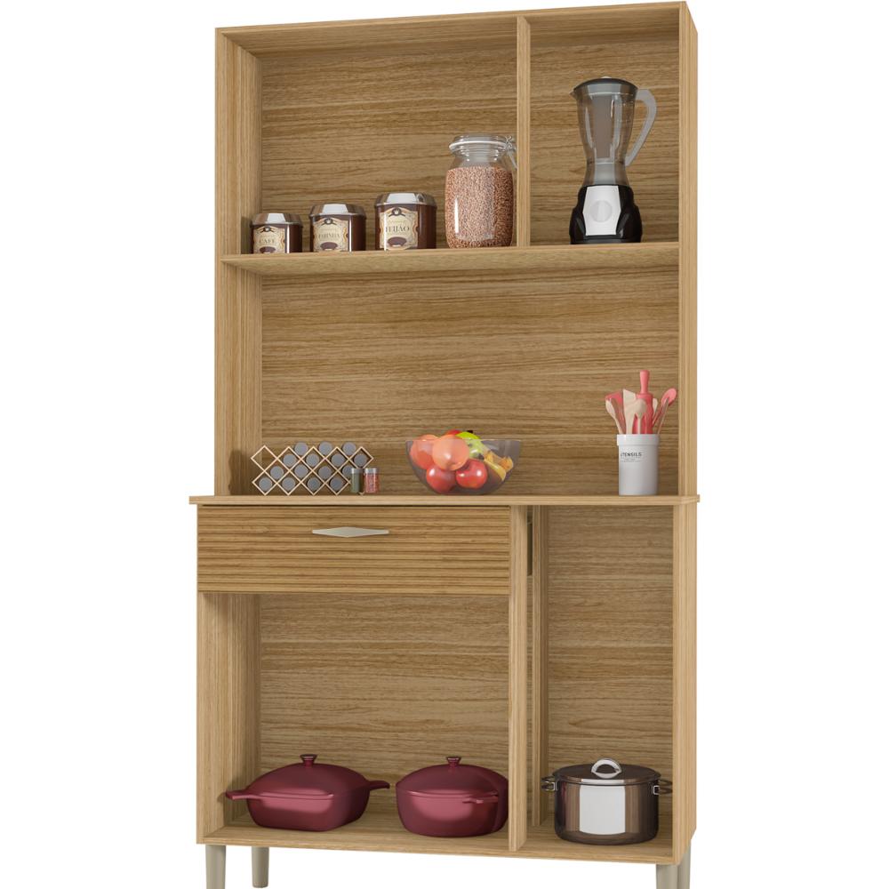 Kit Cozinha 6 Portas e 1 Gaveta Freijó Supremo Pan Kits Paraná