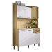 Kit Cozinha 6P 1G 122 cm Genova Freijo Supremo Cp Ripado Freijo KTP
