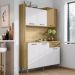 Kit Cozinha 6P 1G 122 cm Genova Freijo Supremo Cp Ripado Freijo KTP