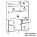 Kit Cozinha 6P 1G 122 cm Genova Freijo Supremo Cp Ripado Freijo KTP