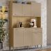 Kit Cozinha 6P 1G 122 cm Genova Freijo Vanilla KTP