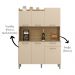 Kit Cozinha 6P 1G 122 cm Genova Freijo Vanilla KTP