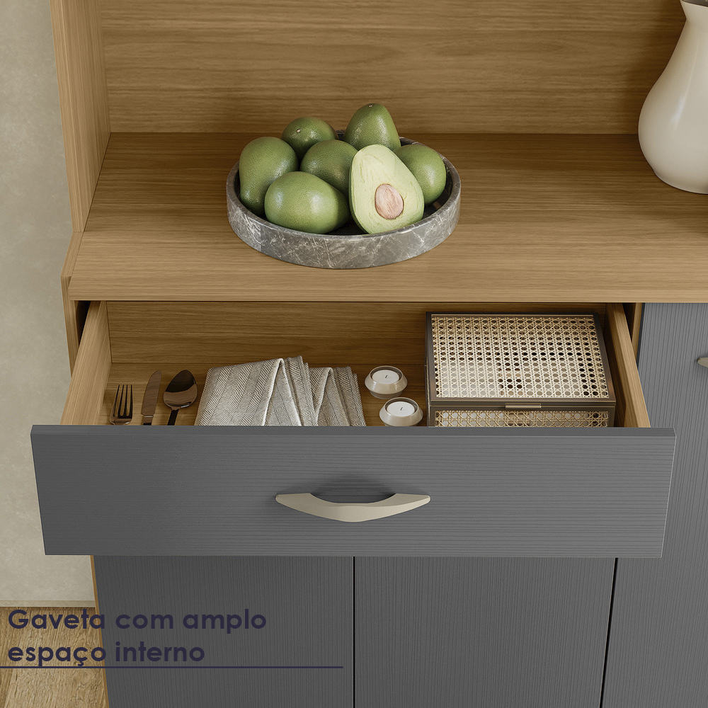 Kit Cozinha 6P 1G 91 cm Golden Freijo Gris KTP